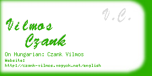 vilmos czank business card